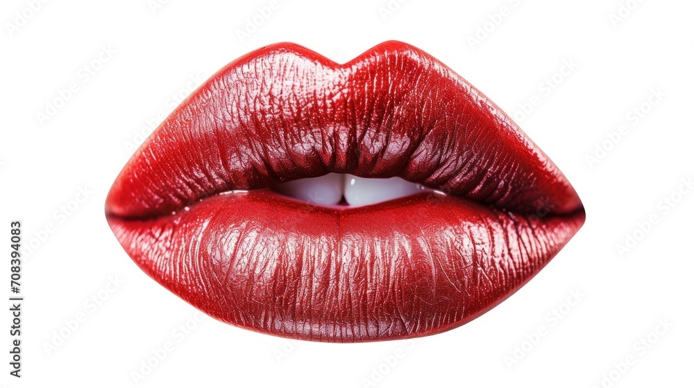 Red lips on a white background. Beauty industry style illustration. Red lipstick Red lips on a white background. Beauty industry style illustration. Red lipstick