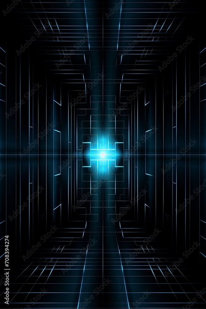 Fototapeta premium Digital circuit technology background, generative ai