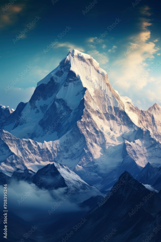 himalayas mountain, ice mountain, cartoon background, generative ai himalayas mountain, ice mountain, cartoon background, generative ai