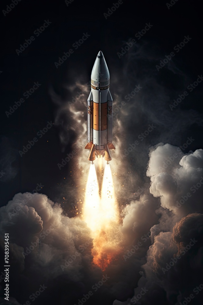 Rocket start, startup, cartoon, generative ai Rocket start, startup, cartoon, generative ai