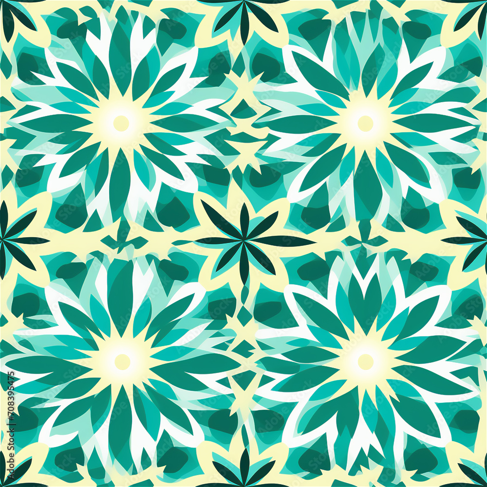 Seamless pattern : Geometric bright floral pattern
Seamless pattern : Geometric bright floral pattern