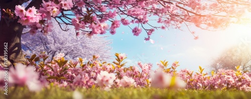 Spring is a season background, generative ai