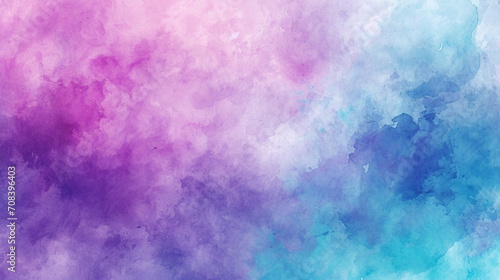 紫色のティールの抽象的な水彩背景GenerativeAI photo