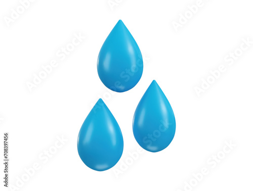 water drop icon 3d rendering vector illustration