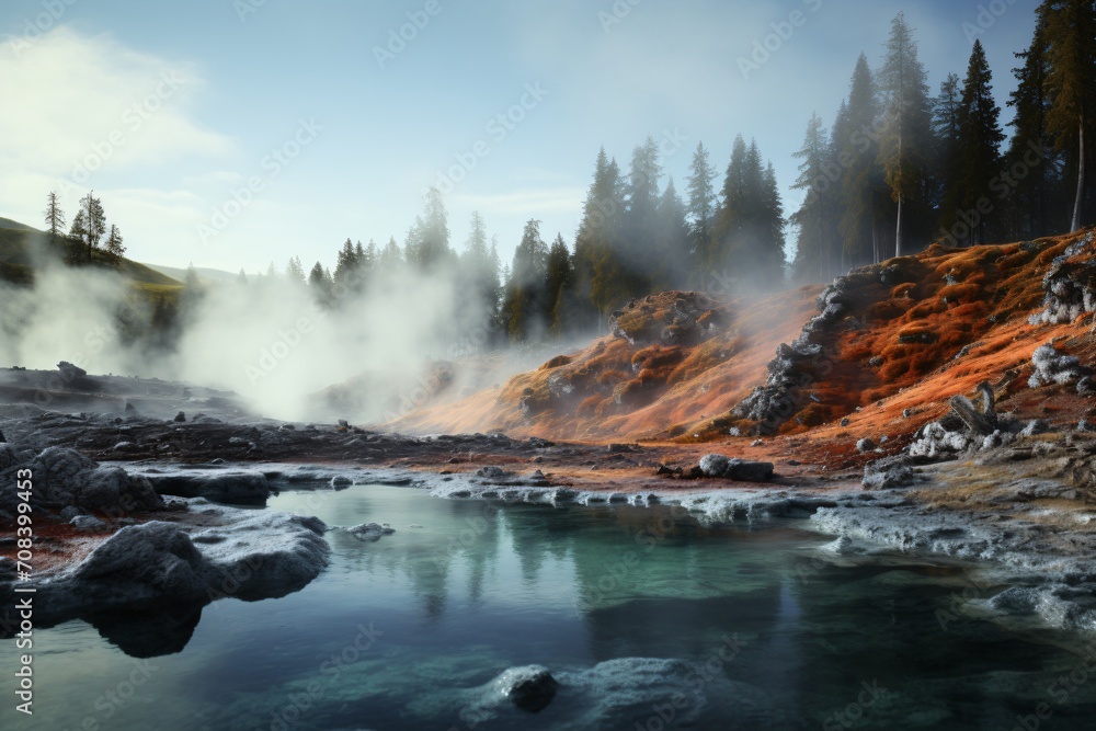 Natural hot water spring pools Natural hot water spring pools
