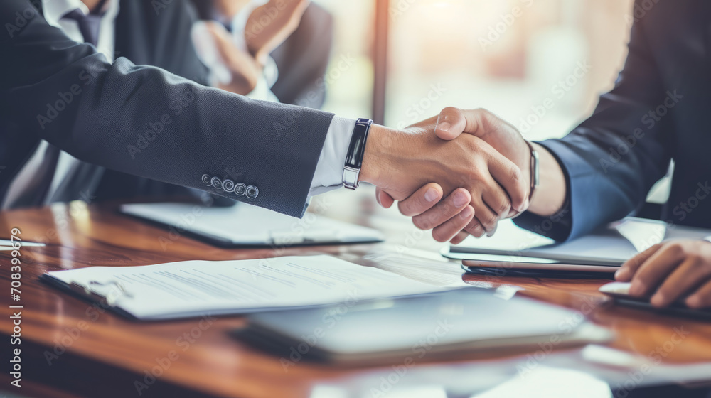 closeup handshake businessman partner closeup handshake businessman partner