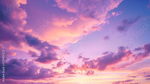  美しい夕方の空と雲GenerativeAI