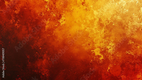 黄色の焼けたオレンジと赤の炎、デザインの金茶色黒の抽象的な背景GenerativeAI