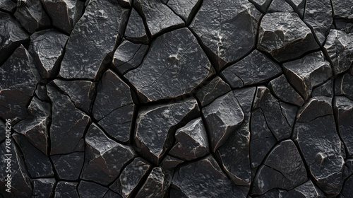 亀裂のある体積の岩のテクスチャ背景GenerativeAI photo