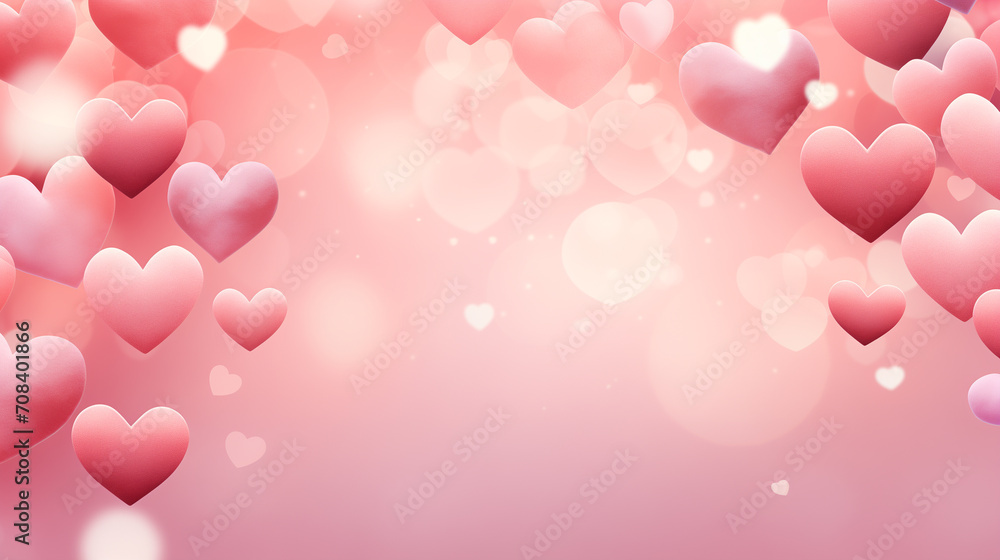  Valentine pink background with hearts
