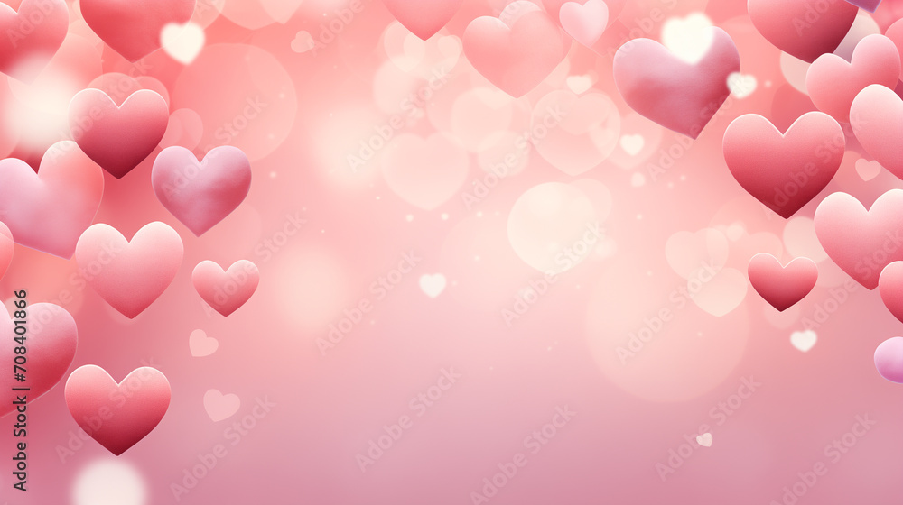 Valentine pink background with hearts Valentine pink background with hearts