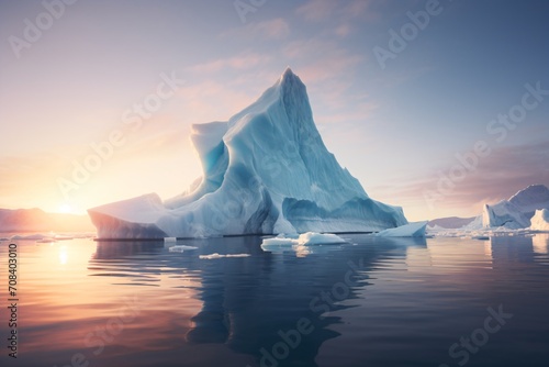 A huge iceberg in the Antarctica ocean photo