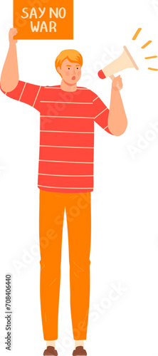 Protest people against discrimination All Lives Meter, set of cartoon characters isolated on white, vector illustration. Men and women activists protest with signboards, anti racism discrimination