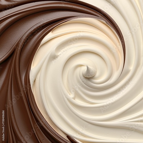 white and chocolate cream