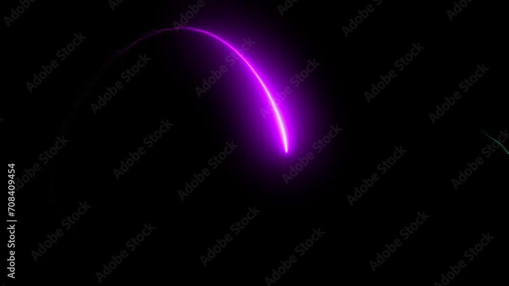 Abstract lines in motion with glowing light streaks in 4K. Abstract lines in motion with glowing light streaks in 4K.