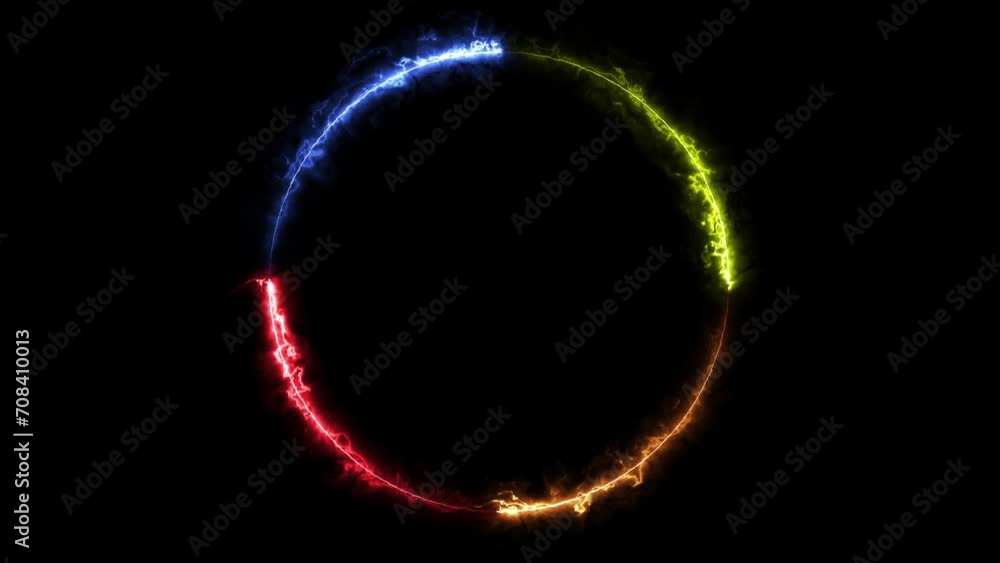 Bright neon light circle moving background animation. 4K. Bright neon light circle moving background animation. 4K.