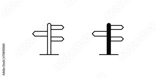 signpost icon with white background vector stock illustration