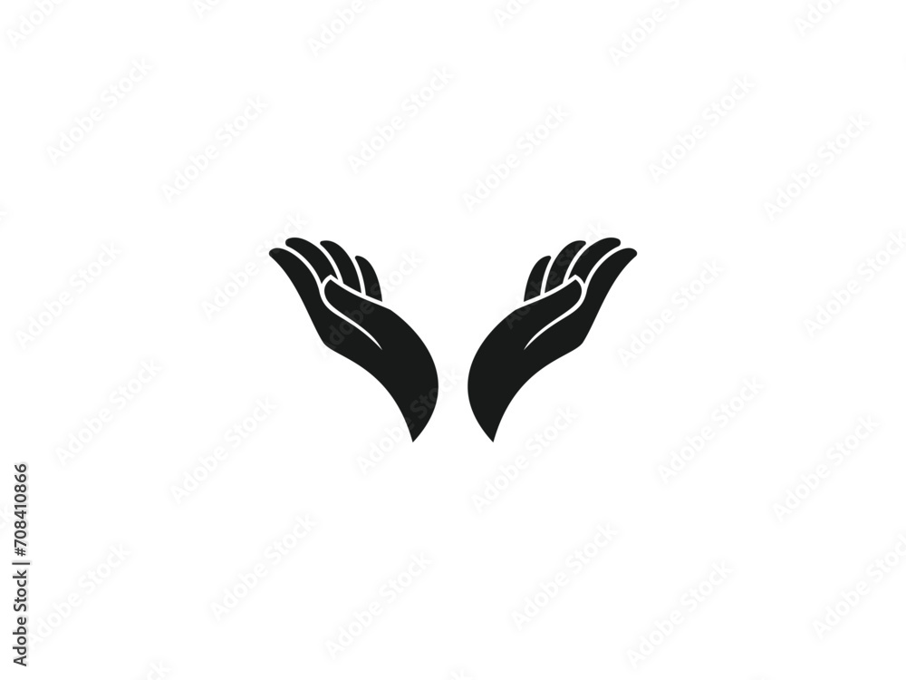 Obraz premium hand logo vector illustration. hand care vector icon