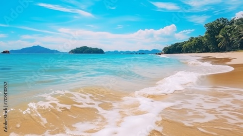 Serene Tropical Beach with Crystal Blue Waters