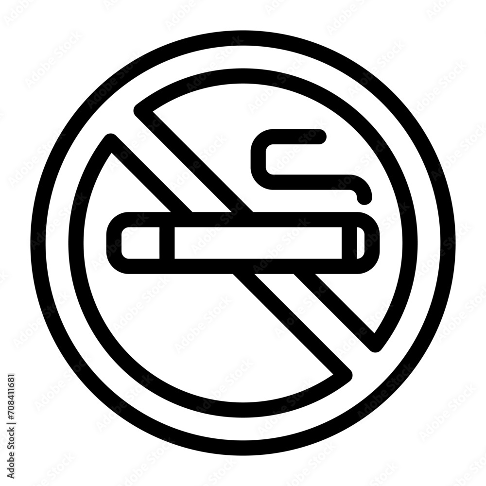 No Smoking icon outline style for download (hotel pack) No Smoking icon outline style for download (hotel pack)