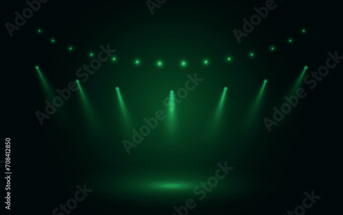 Abstract background stadium stage hall with scenic lights