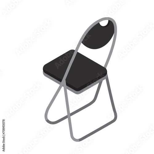 立体的なパイプ椅子のイラスト