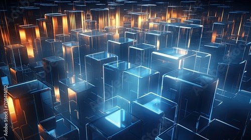 Wallpaper Mural A background design maze of glass, reflecting and refracting light in mesmerizing and confusing ways. Torontodigital.ca