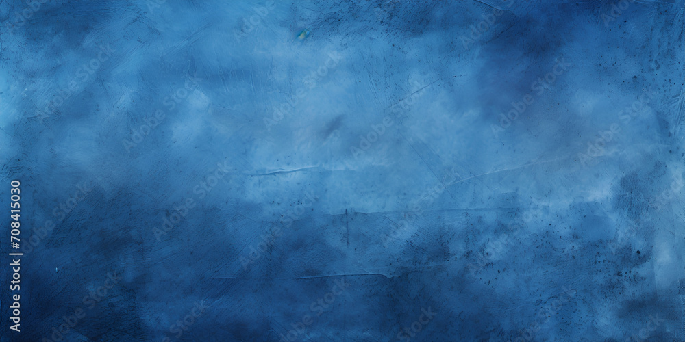 Abstract watercolor paint background with dark blue. blue cement wall background with scratched, dark color, grunge background