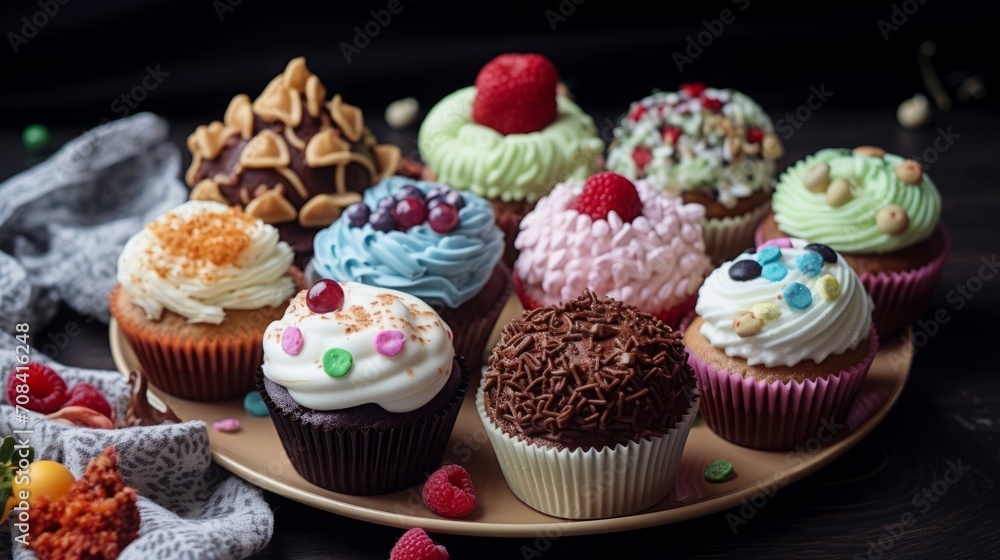 Colorful Assorted Cupcakes