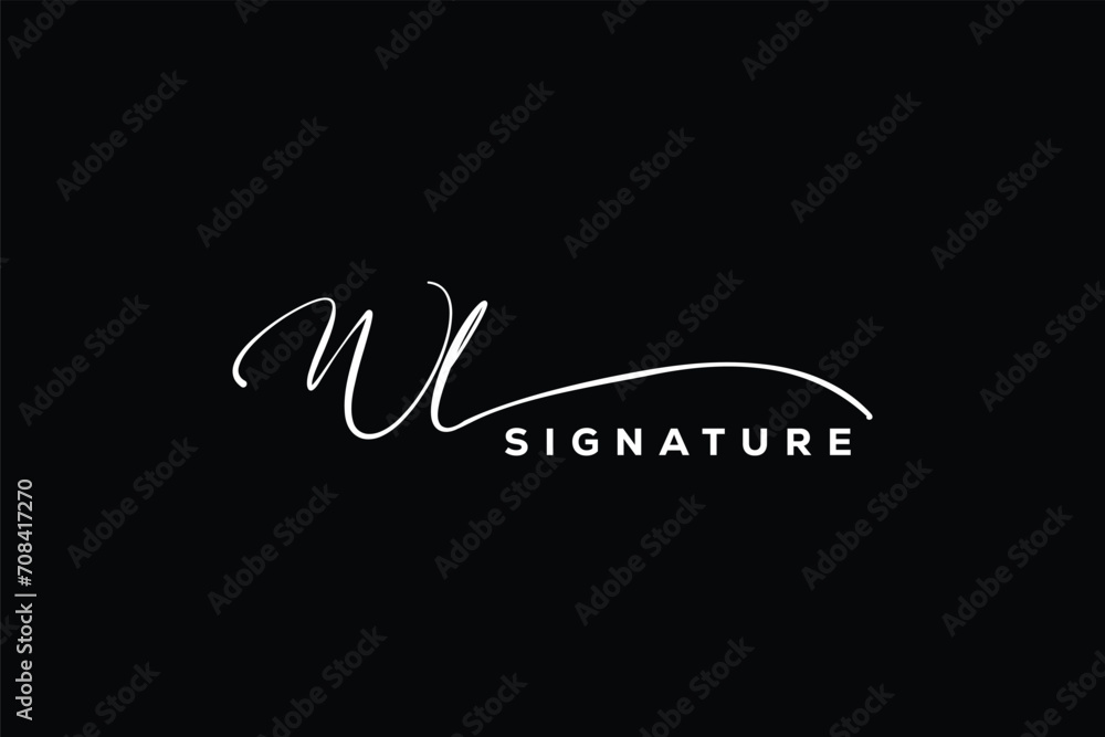 WL initials Handwriting signature logo. WL Hand drawn Calligraphy lettering Vector. WL letter real estate, beauty, photography letter logo design. WL initials Handwriting signature logo. WL Hand drawn Calligraphy lettering Vector. WL letter real estate, beauty, photography letter logo design.