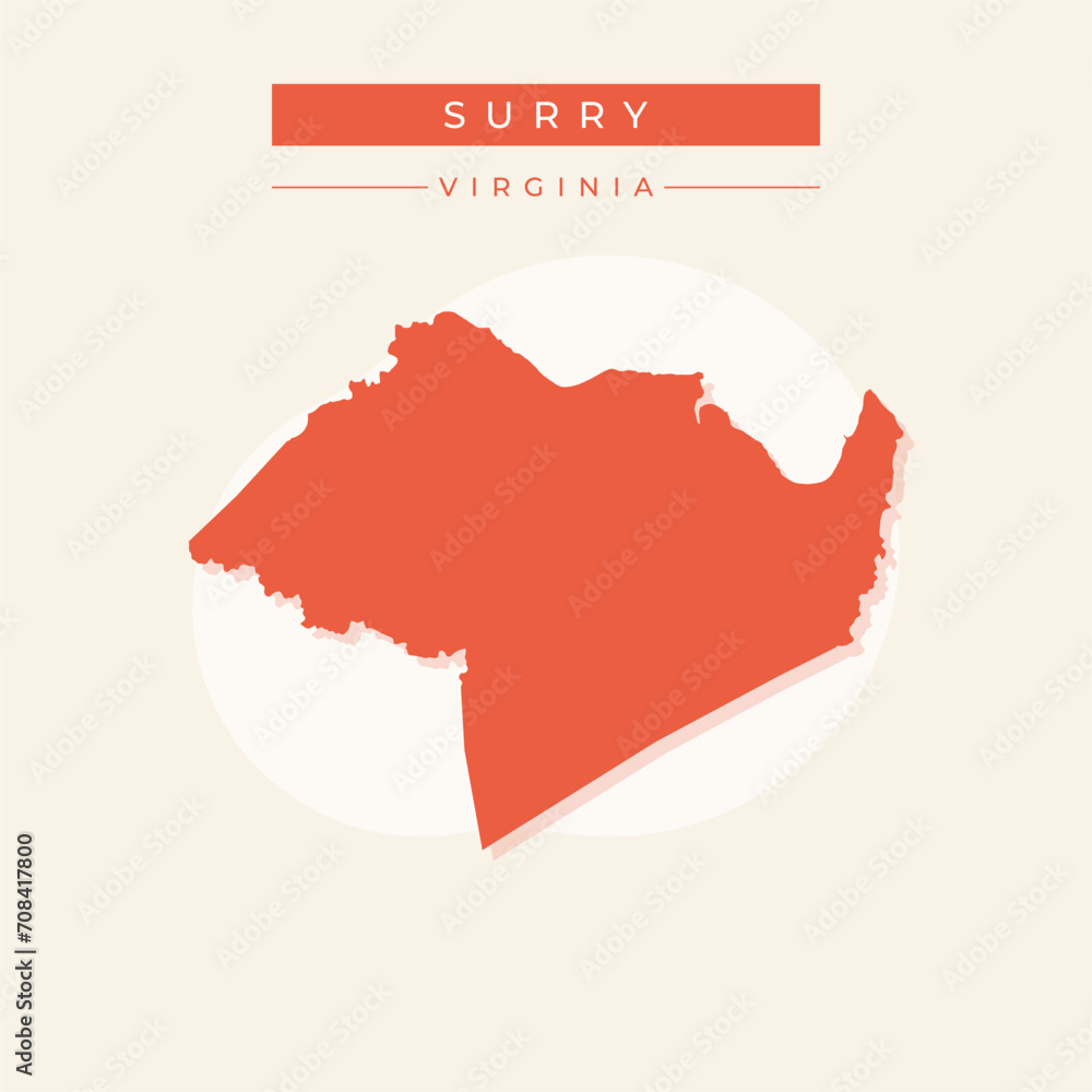 Vector illustration vector of Surry map Virginia Vector illustration vector of Surry map Virginia