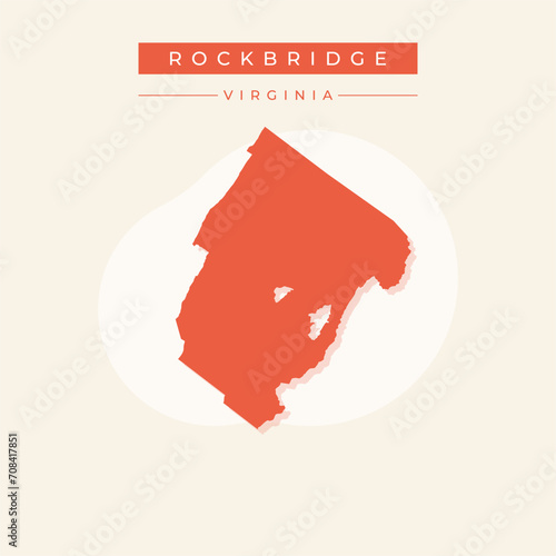 Vector illustration vector of Rockbridge map Virginia photo