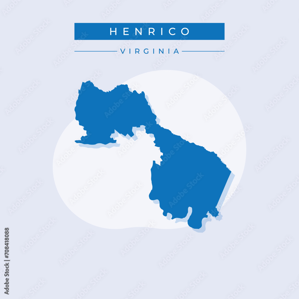 Vector illustration vector of Henrico map Virginia Vector illustration vector of Henrico map Virginia