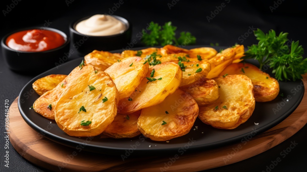 Golden Fried Potatoes with Creamy Dill Sauce Golden Fried Potatoes with Creamy Dill Sauce