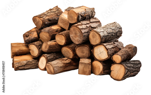 In the Glow Choosing Sustainable Camping Firewood for Nature Isolated on Transparent Background PNG.