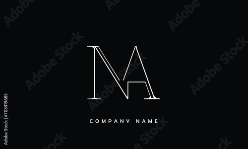 AN, NA, A, N Abstract Letters Logo Monogram