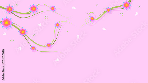 Light Abstract Nature Spring Summer Botanical Background Beautiful With Branches And Flowers Decoration Wallpaper Vector Design Style