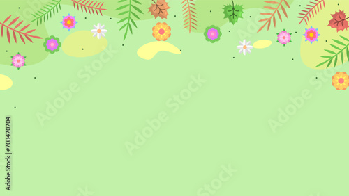 Light Abstract Nature Spring Summer Botanical Background Beautiful With Branches And Flowers Decoration Wallpaper Vector Design Style