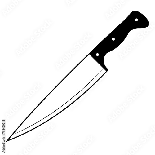 Kitchen chef knife, slicing knife for preparing food restaurant kitchen