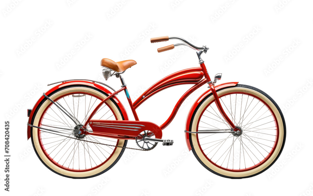 Beach Cruiser Bliss Modern Bicycle Varieties Isolated on Transparent Background PNG.