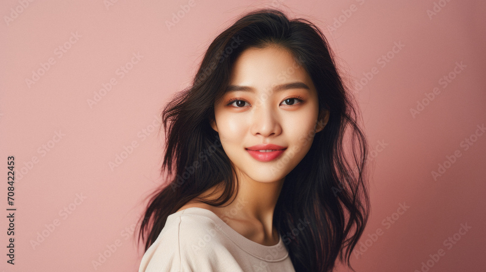 Beauty asian woman face with skin care healthy and skin . Beauty asian woman face with skin care healthy and skin .