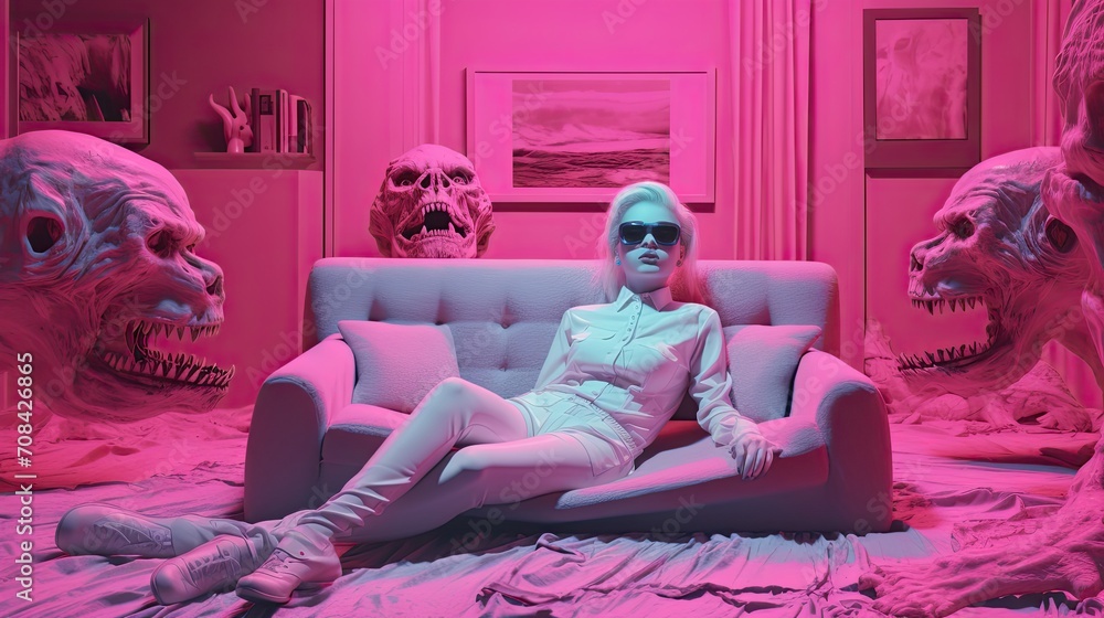 Obraz premium do the creepy vaporwave crawl