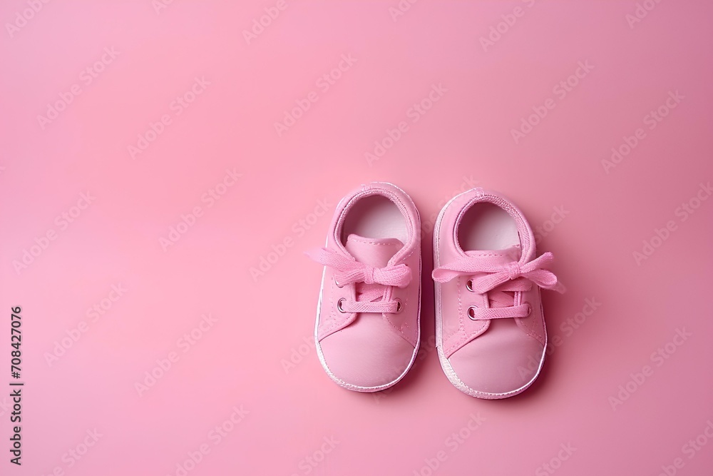 pink baby shoes made by midjeorney pink baby shoes made by midjeorney