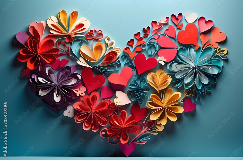 heart with flowers