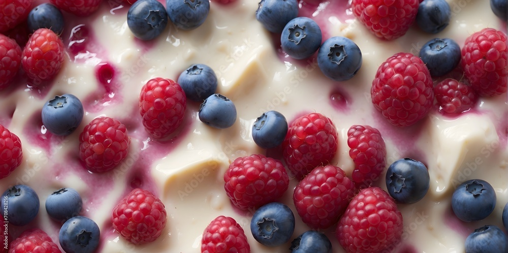 Berry-Enriched Yogurt and Milk Fusion: Embrace the richness of dairy in perfect harmony with the natural sweetness of blueberries, raspberries Berry-Enriched Yogurt and Milk Fusion: Embrace the richness of dairy in perfect harmony with the natural sweetness of blueberries, raspberries