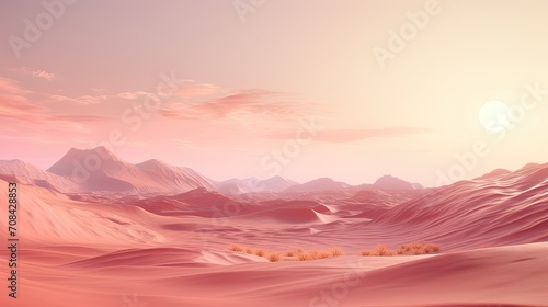 Giant light pink orange desert magnificent landscape photo