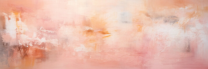 Crédence de cuisine Pantone 2024 Peach Fuzz Canvas background with soft pink and peach fuzz colors, mix of cream paint strokes, abstract banner  © Balica