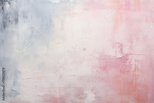 Abstract background with textured gradient soft pastel pink and grey with distressed paint strokes photo