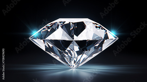 diamond on black background