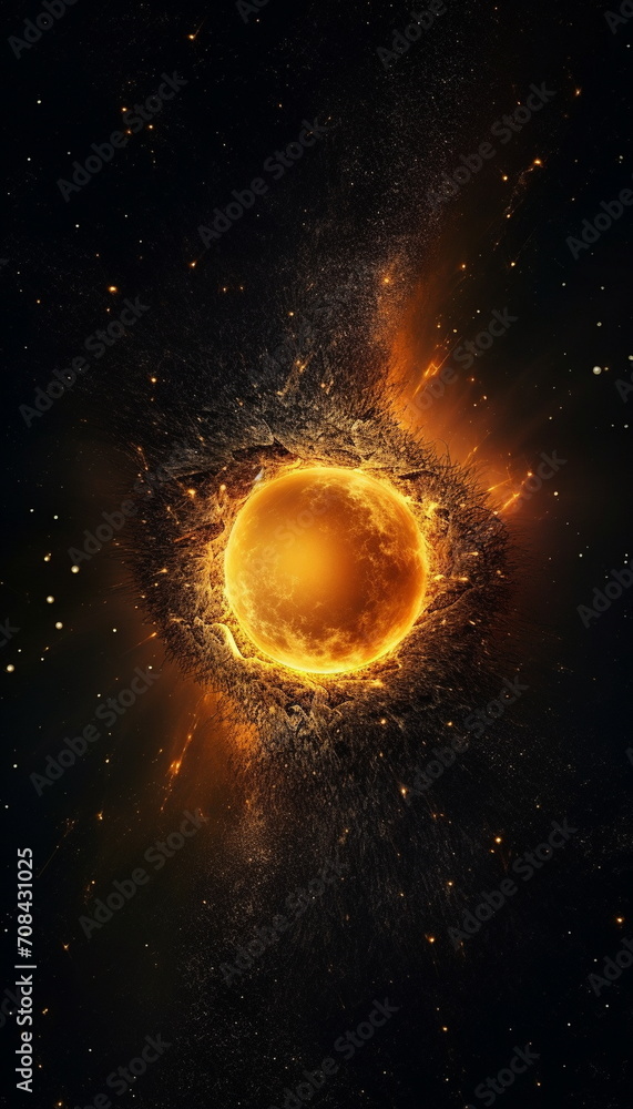 Naklejka premium sun and moon